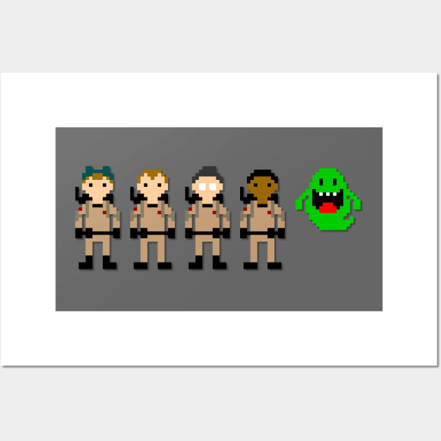 Ghosts pixel art se1 Wall Art by Dr Popet Lab